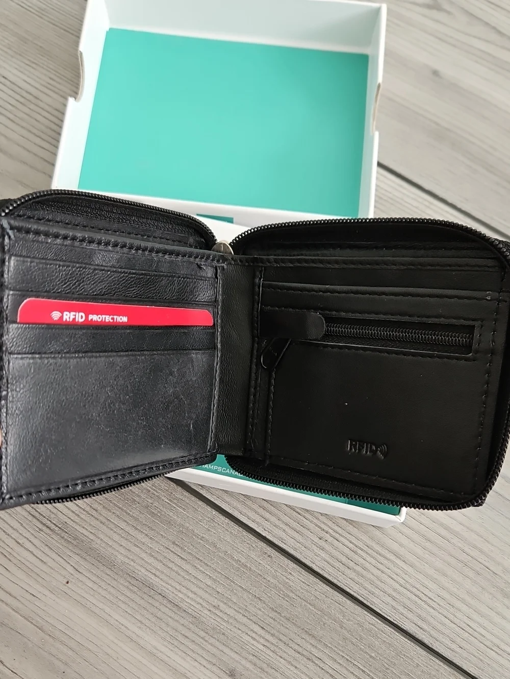 CHAMPS leather wallet for men in black